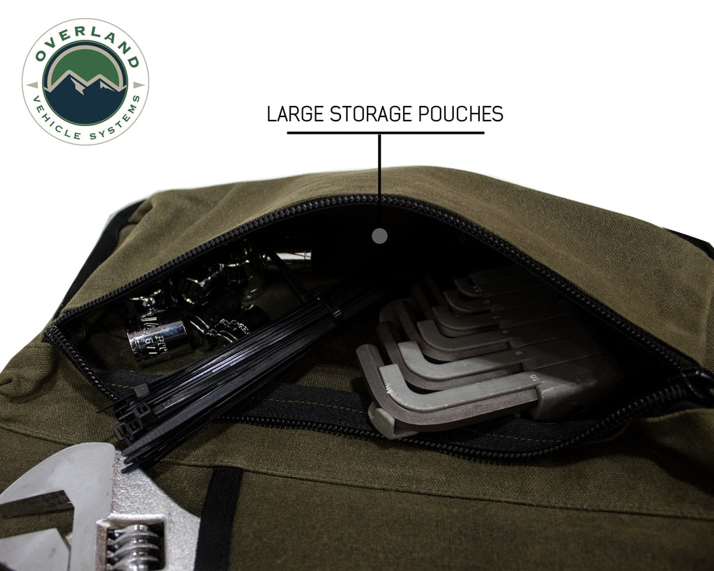 Rolled General Tool Storage Bag - Waxed Canvas Overland Vehicle Systems - Overland Vehicle Systems 21079941 HYDZ_21079941
