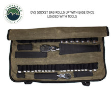 Load image into Gallery viewer, Rolled Socket Organizer Storage Bag - #16 Waxed Canvas Overland Vehicle Systems