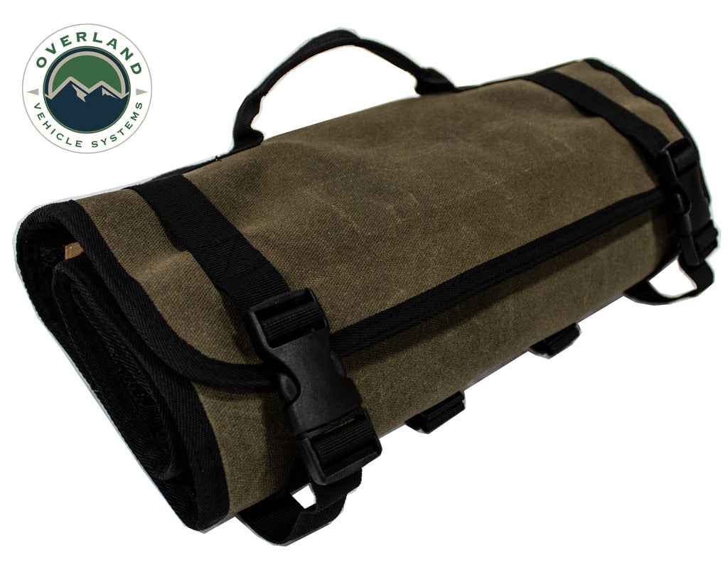 Rolled Bag First Aid - Waxed Canvas First Aid Bag for Car Overland Vehicle Systems - Overland Vehicle Systems 21109941 HYDZ_21109941