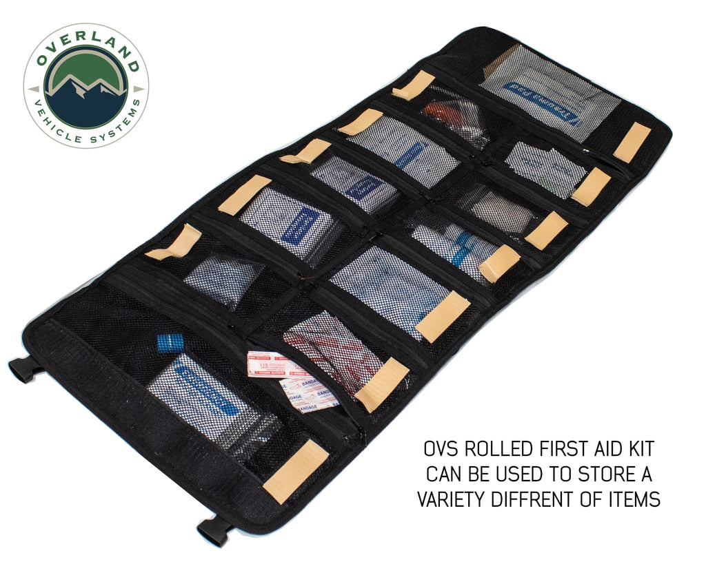 Rolled Bag First Aid - Waxed Canvas First Aid Bag for Car Overland Vehicle Systems - Overland Vehicle Systems 21109941 HYDZ_21109941