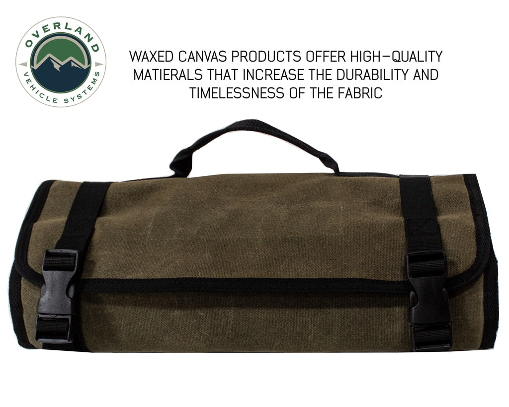 Rolled Bag First Aid - Waxed Canvas First Aid Bag for Car Overland Vehicle Systems - Overland Vehicle Systems 21109941 HYDZ_21109941