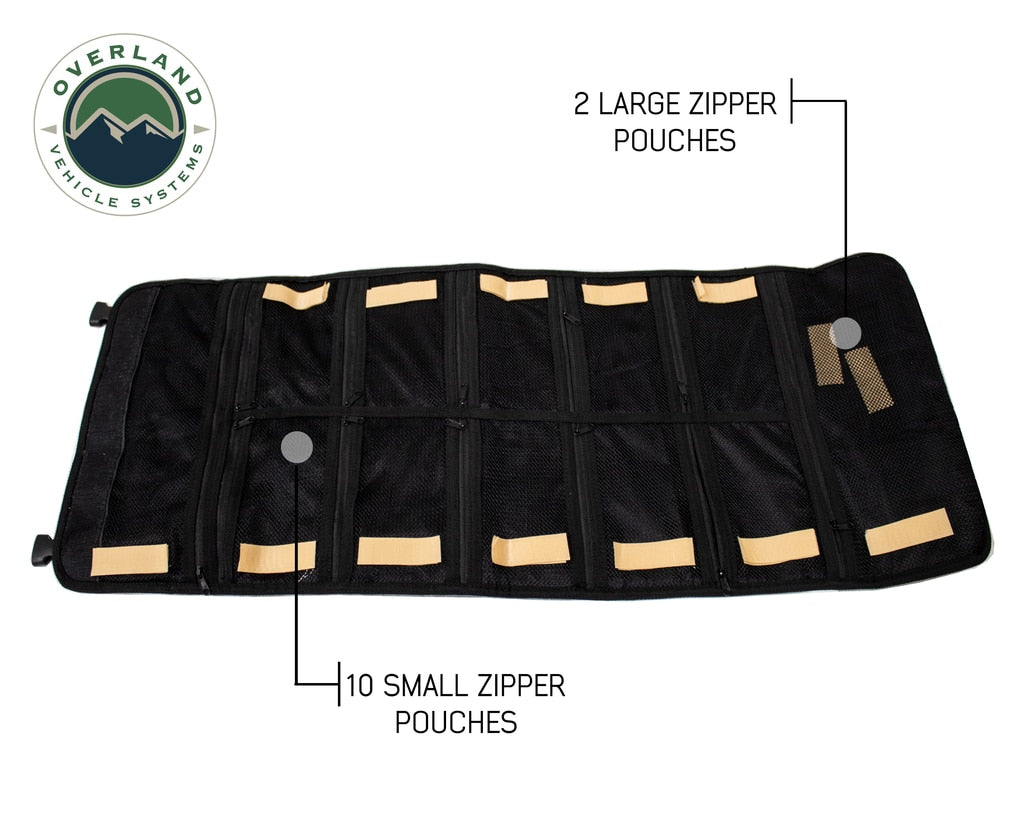 Rolled Bag First Aid - Waxed Canvas First Aid Bag for Car Overland Vehicle Systems - Overland Vehicle Systems 21109941 HYDZ_21109941