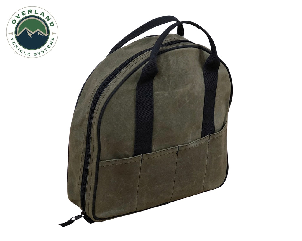 Jumper Cable Bag #16 Waxed Canvas Durable Storage Solution Overland Vehicle Systems - Overland Vehicle Systems 21129941 HYDZ_21129941