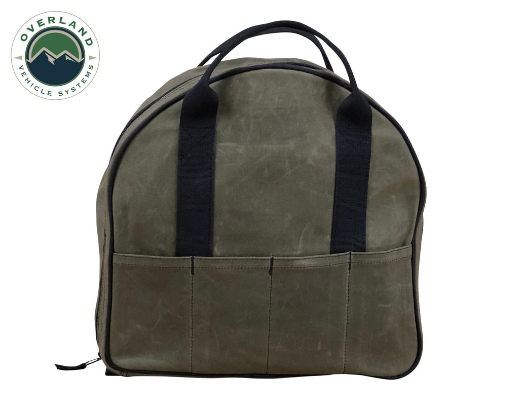 Jumper Cable Bag #16 Waxed Canvas Durable Storage Solution Overland Vehicle Systems - Overland Vehicle Systems 21129941 HYDZ_21129941