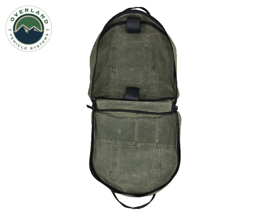 Jumper Cable Bag #16 Waxed Canvas Durable Storage Solution Overland Vehicle Systems - Overland Vehicle Systems 21129941 HYDZ_21129941