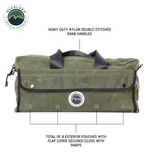 Load image into Gallery viewer, Organize With Overland Vehicle Systems Wax Canvas Small Duffle Bag Overland Vehicle Systems