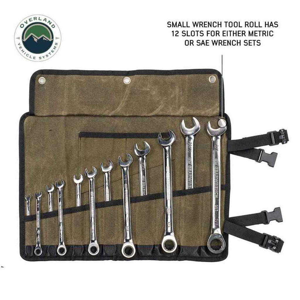 Large Wrench Tool Roll (24 Slot) Number 16 Waxed Canvas Overland Vehicle Systems - Overland Vehicle Systems 21219941 HYDZ_21219941