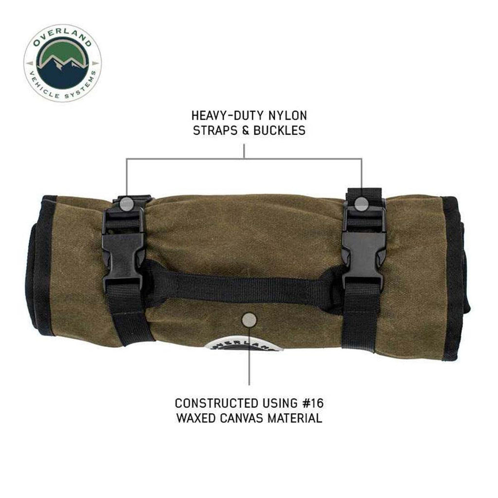 Large Wrench Tool Roll (24 Slot) Number 16 Waxed Canvas Overland Vehicle Systems - Overland Vehicle Systems 21219941 HYDZ_21219941