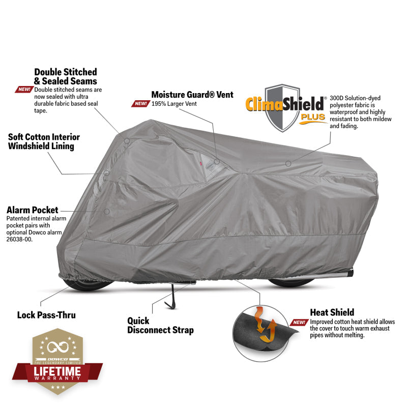 Dowco WeatherAll Plus Motorcycle Cover Gray - Large DWC50003-07