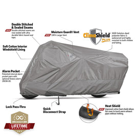 Dowco WeatherAll Plus Motorcycle Cover Gray - Large DWC50003-07