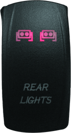 DragonFire Racing Lighted Switch Rear Light On/Off Red