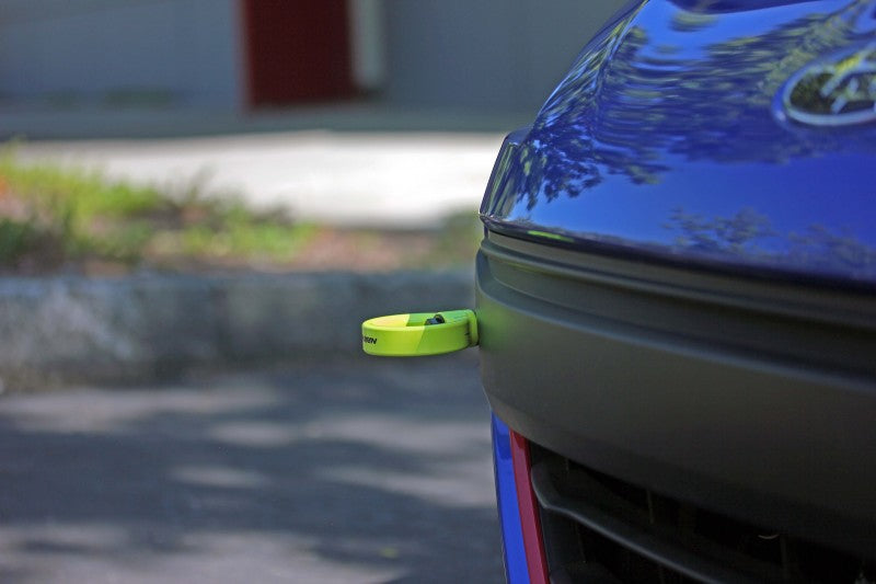 PERRIN 18-21 Subaru WRX & STI / 13-25 BRZ / 17-20 Toyota 86 Tow Hook Kit (Front) - Neon Yellow PERPSP-BDY-235NY