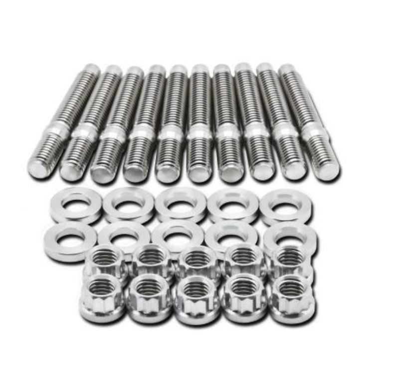 BLOX Racing SUS303 Stainless Steel Intake Manifold Stud Kit M8 x 1.25mm 55mm in Length - 10-piece BLOBXFL-00308-10
