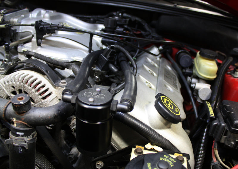 J&L 99-04 Ford Mustang SVT Cobra Driver Side Oil Separator 3.0 - Black Anodized JLT3018D-B