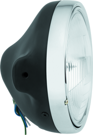 BikeMaster 7in Slim Headlight Side Mount - Black BKM152457