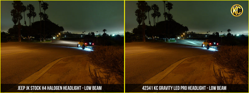 KC HiLiTES 07-18 Jeep JK (Not for Rubicon/Sahara) 7in. Gravity LED Pro DOT Headlight (Pair Pack Sys) KCL42341