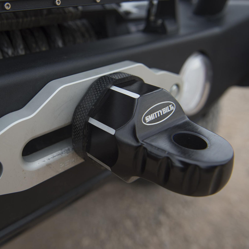 Winch Shackle Aluminum For 3/4 Inch and 7/8 Inch D-Rings Black Powdercoat Smittybilt