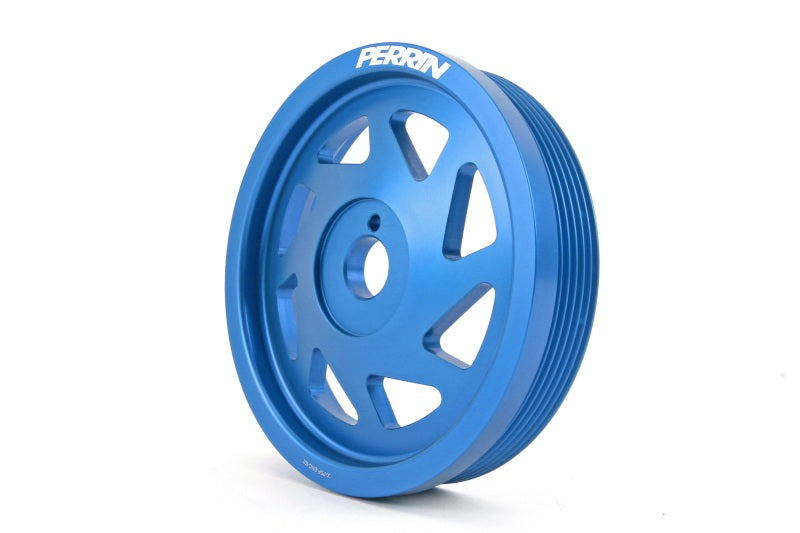 PERRIN 15-18 Subaru WRX / 13-20 BRZ / 14-18 FXT / 13-16 Crosstrek Lightened Crank Pulley - Blue PERPSP-ENG-101BL