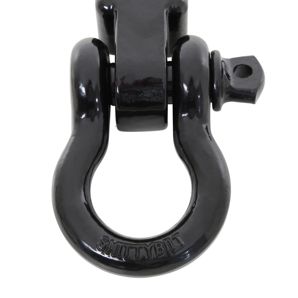 Receiver Hitch D-Ring 3/4 Inch 4.75 Ton Rating Fits 2 Inch Receiver Black Smittybilt