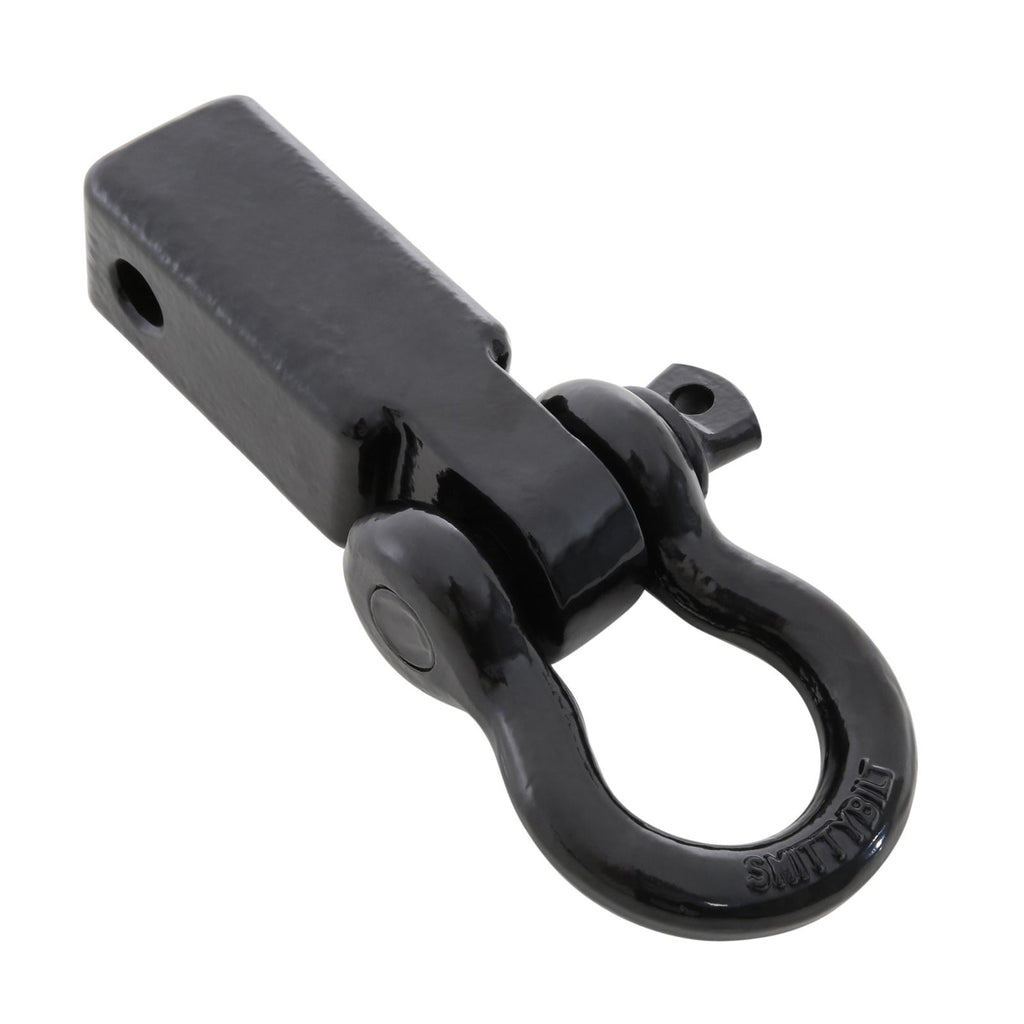 Receiver Hitch D-Ring 3/4 Inch 4.75 Ton Rating Fits 2 Inch Receiver Black Smittybilt