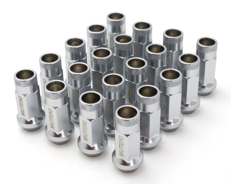 Wheel Mate 12x1.25 48mm Muteki SR48 Satin Silver Open End Lug Nuts WHM32905SS