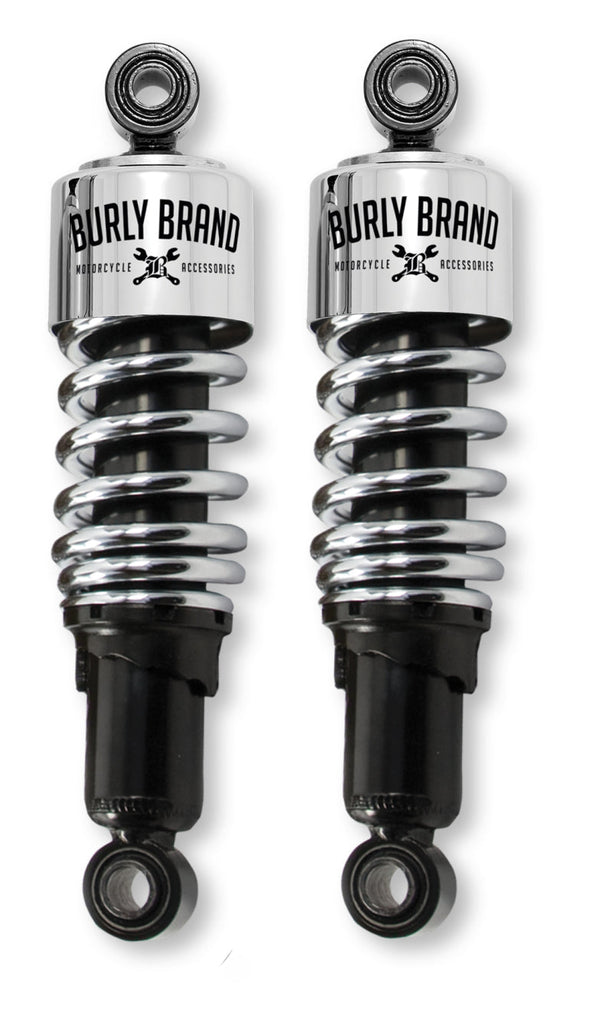 Burly Brand XL Shocks 10.5in - Chrome BURB28-1201
