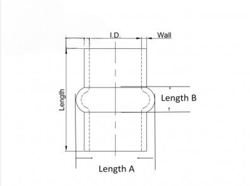 BOOST Products Silicone Coupler with single Hump, 3-1/2" ID, Black