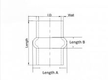 Load image into Gallery viewer, BOOST Products Silicone Coupler with single Hump, 3-1/2&quot; ID, Black