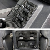 IAG I-Line 2pc Window Switch Panel Cover Kit Gloss Carbon for 2021+ Ford Bronco  -  IAG Performance IAG-ACC-F3090