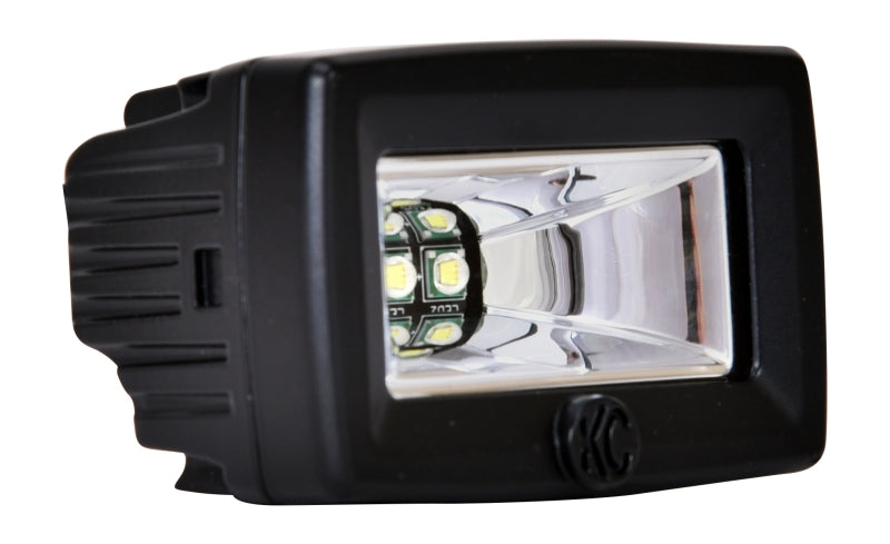 KC HiLiTES C-Series 2in. C2 LED Light 20w Area Flood Beam (Pair Pack System) - Black KCL328