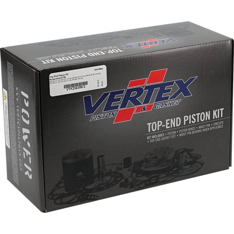 Vertex Pistons 17-22 250 SX/17-19 250 XC/20-22 250 XC TPI Top End Piston Kit VEPVTK23630B-2