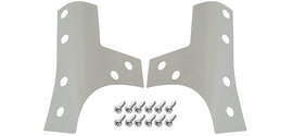 Jeep JK Windshield Support Overlays Pair 07-18 Wrangler JK Polished Silver Kentrol