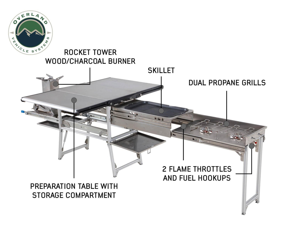 Cook With Overland Vehicle Systems Portable Komodo Camp Kitchen Overland Vehicle Systems - Overland Vehicle Systems 30100001 HYDZ_30100001