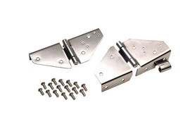 Jeep CJ/YJ Windshield Hinge Pair 76-95 CJ and Wrangler YJ Polished Silver Kentrol