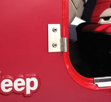 Load image into Gallery viewer, JEEP CJ/YJ/TJ Lower Door Hinge Pair 76-06 CJ Wrangler YJ/TJ Polished Silver Kentrol