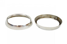 Load image into Gallery viewer, Jeep CJ Headlight Bezels Pair 72-86 CJ Polished Silver Kentrol