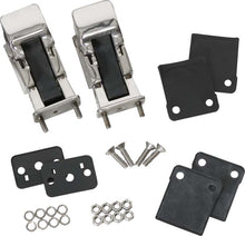 Load image into Gallery viewer, Jeep CJ/YJ Hood Catch Pair TJ Style 42-95 CJ and Wrangler YJ Polished Silver Kentrol