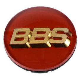 BBS Center Cap - 70mm Red w/ Gold 3D Logo (4-tab) BBS56.24.126