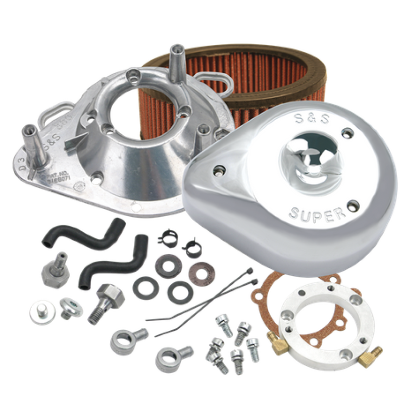 S&S Cycle 93-06 BT w/ Stock CV Carburetors Teardrop Air Cleaner Kit SSC17-0450