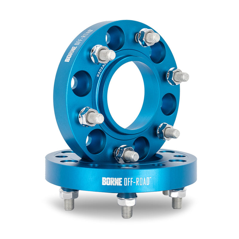 Borne Off-Road Wheel Spacers - 6x139.7 - 78.1 - 25mm - M14x1.5 - Blue BRNBNWS-005-250BL