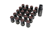 Load image into Gallery viewer, Wheel Mate Muteki HR38 Open End Lug Nuts 12x1.50 Titanium Chrome / Red Ring WHMHR3806TR