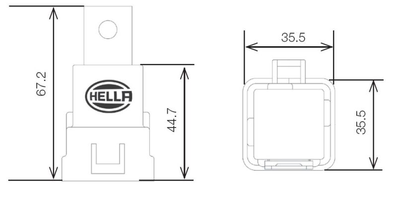 Hella Relay 12V 20/40A Spdt Res Wthr Bkt HELLA007794301