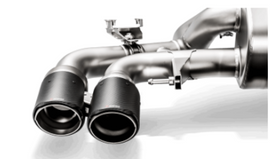 Akrapovic 18+ BMW M5 (F90) Evolution Tail Pipe Set (Carbon) w/ Red/White Akrapovic Logo AKRTP-CT/47/RS