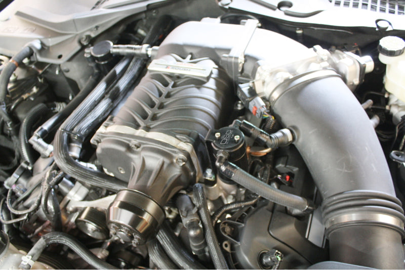 J&L 11-17 Ford Mustang GT (w/Roush/VMP Supercharger) Driver Side Oil Separator 3.0 - Black Anodized JLT3020D-B