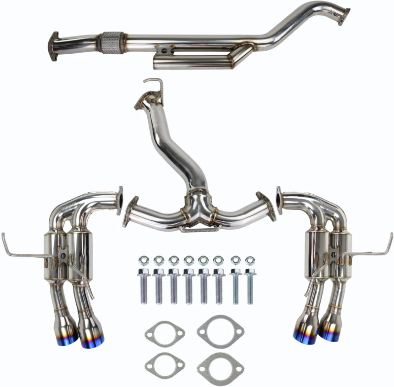 Invidia 2022+ Subaru WRX Gemini Single Layer Quad Titanium Tip Cat-Back Exhaust INVHS22WRXGM4ST