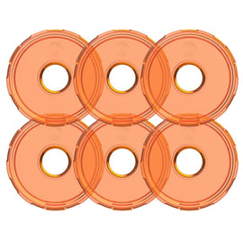 KC HiLiTES Cyclone V2 LED - Replacement Lens - Amber - 6-PK KCL4412