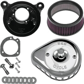 S&S Cycle 01-15 Fuel-Injected Softail Models Stealth Air Cleaner Kit w/ Chrome Mini Teardrop Cover SSC170-0441