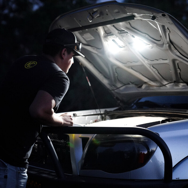KC HiLiTES Cyclone 2in. LED Universal Under Hood Lighting Kit (Incl. 2 Cyclone Lights/Switch/Wiring) KCL355