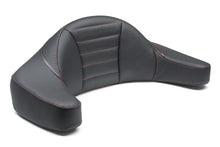 Load image into Gallery viewer, Mustang 93-13 HD FL Super Touring Extended Arm Wrap-Around Backrest Deluxe - Black w/Red Stitching