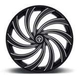 DUB DELISH CAP-FRONT-GLOSS BLK MIL - DUB 38340-16NBL